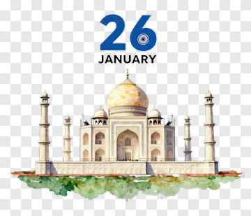 Taj Mahal Watercolor Illustration PNG