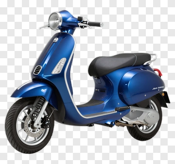 Blue Scooter With Black Seat PNG