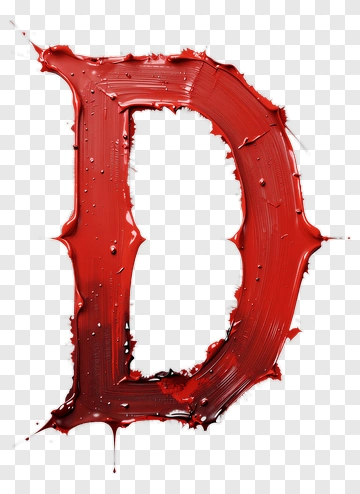 Red Letter D PNG