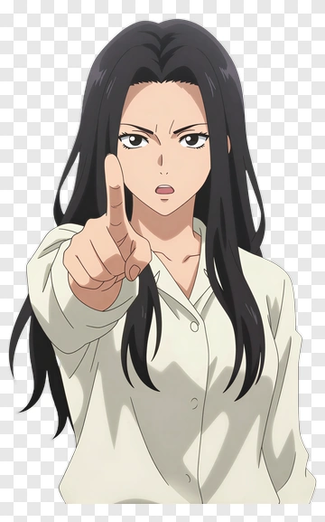 Anime Woman Pointing Finger PNG