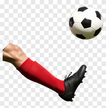Soccer Player Kicking Ball PNG