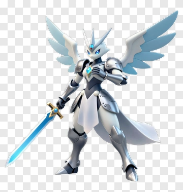 Mechanical Angel With Sword PNG