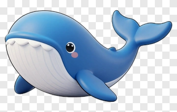 Cute Blue Whale PNG