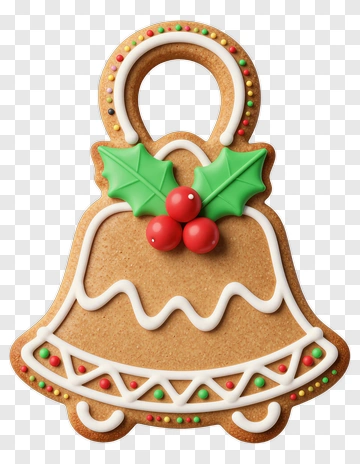Gingerbread Bell Cookie PNG