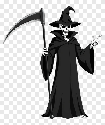 Death Reaper Cartoon Character PNG