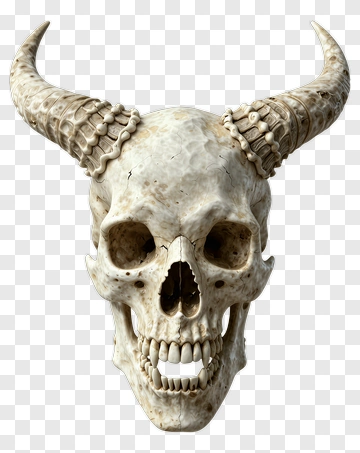 Devil Skull With Horns PNG
