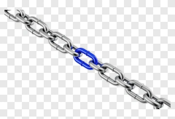 Chain With Blue Link PNG