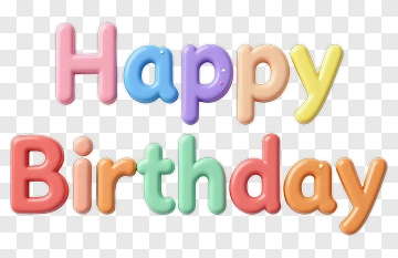 Happy Birthday In Colorful 3D Letters PNG