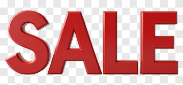 Red 3D Sale Letters PNG