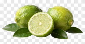 Fresh Limes With Leaves PNG