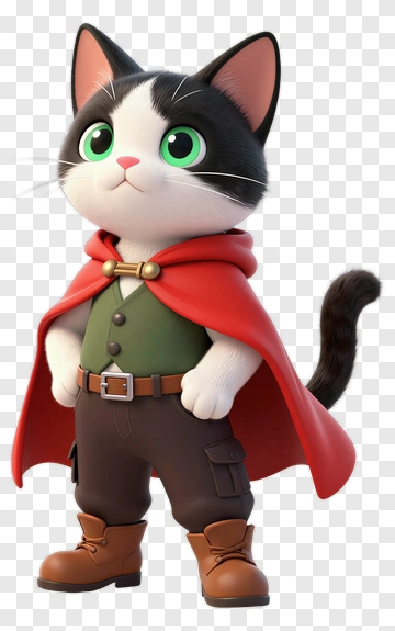 Superhero Cat In Red Cape PNG