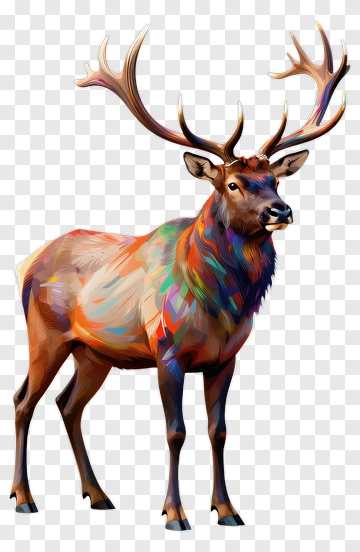Colorful Deer PNG