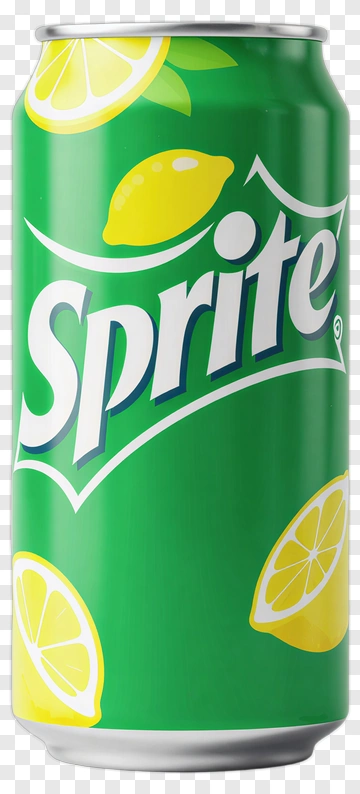 Sprite Lemon Soda Can PNG