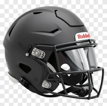 Black Football Helmet With Face Mask PNG
