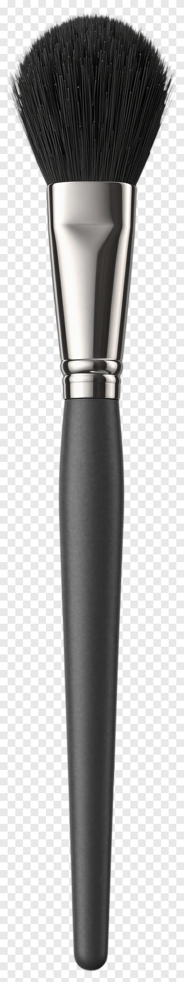Black Makeup Brush With Silver Handle PNG