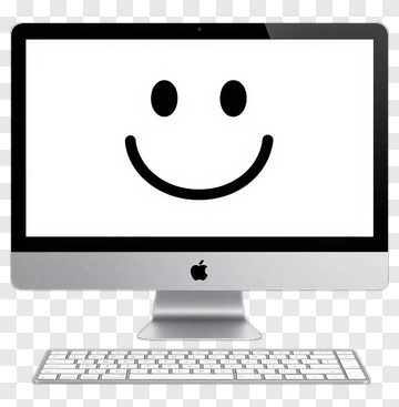 Smiley Face On Computer Monitor PNG