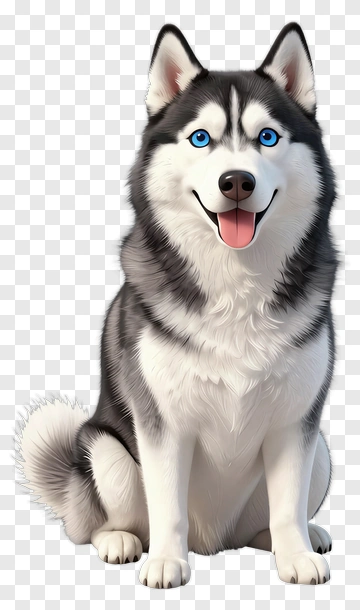 Husky With Blue Eyes PNG