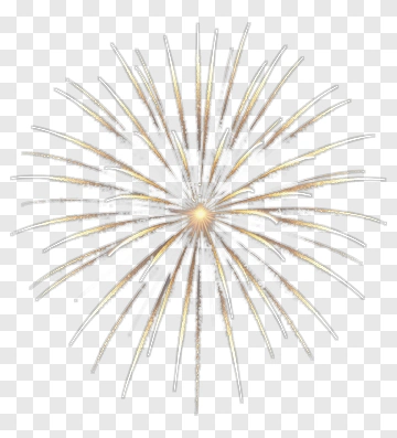 Golden Firework Explosion PNG