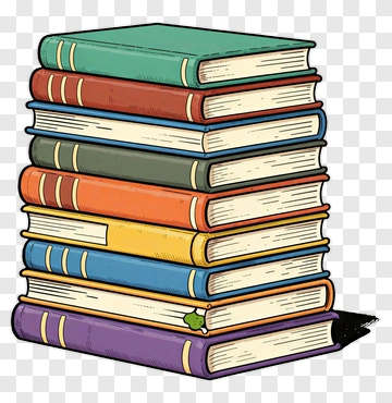 Stack Of Colorful Books PNG