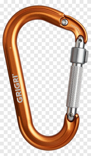 Orange Grigri Carabiner PNG