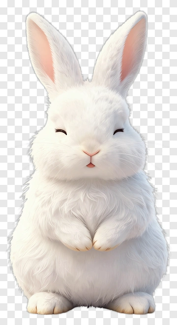 Cute White Rabbit PNG