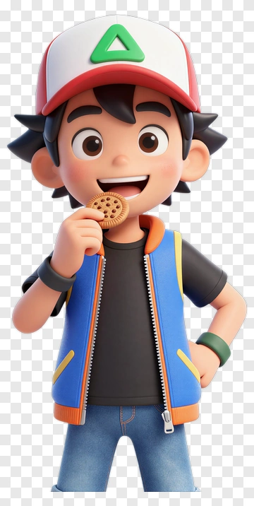 Anime Child Eating Cookie PNG