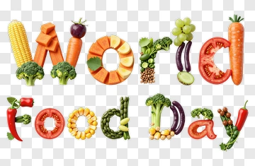 World Food Day With Vegetable Letters PNG