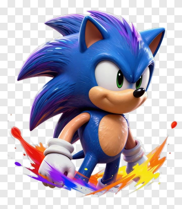 Sonic The Hedgehog In Action PNG