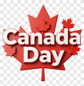 Canada Day Maple Leaf Design PNG