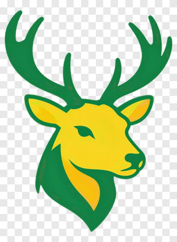 Green And Yellow Deer Logo PNG
