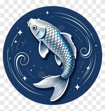 Blue Fish With Stars PNG