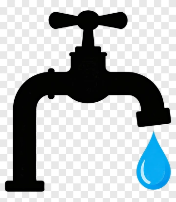 Faucet With Water Drop PNG