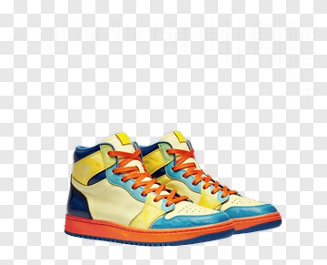 Colorful High Top Sneakers PNG