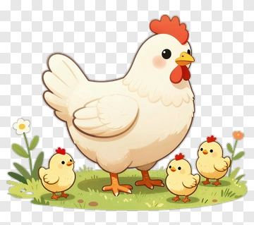 Mother Hen With Chicks PNG