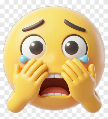 Shocked Emoji With Tears PNG