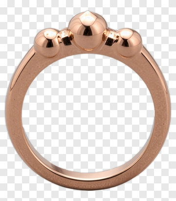 Rose Gold Bead Ring PNG