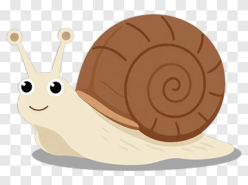 Cute Cartoon Snail PNG