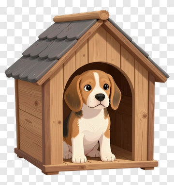 Beagle In Doghouse PNG