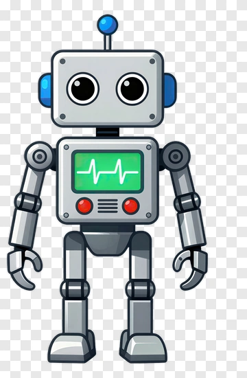 Friendly Robot Health Monitor PNG