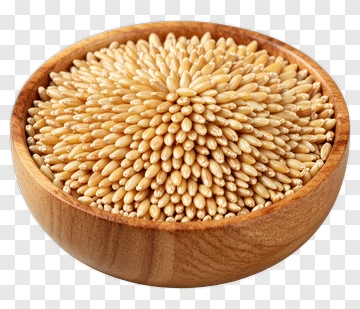 Wheat In Wooden Bowl PNG