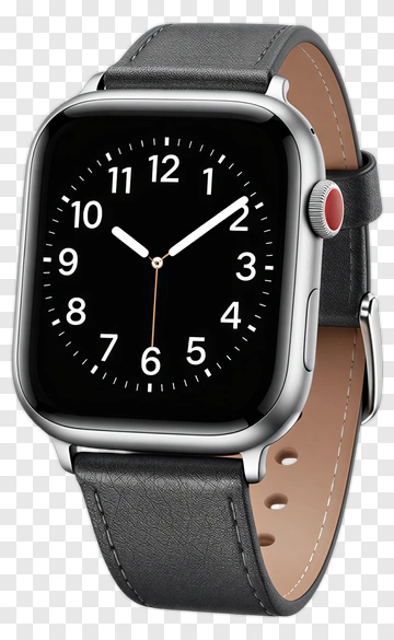 Smartwatch With Leather Strap PNG