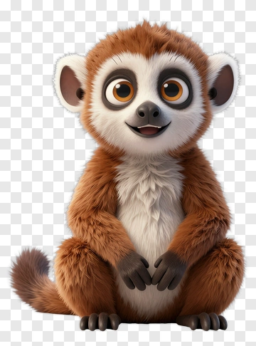 Cute Lemur PNG