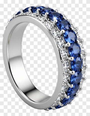 Sapphire And Diamond Ring PNG