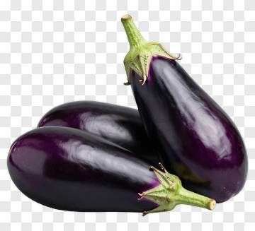 Three Eggplants PNG