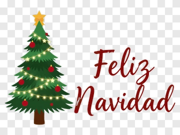 Feliz Navidad Christmas Tree PNG