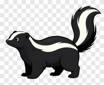 Cartoon Skunk Standing PNG