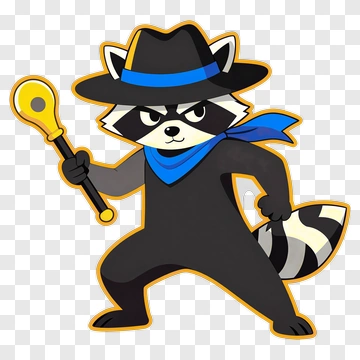 Detective Raccoon PNG