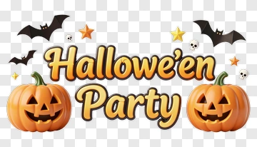 Hallowe'en Party Banner PNG