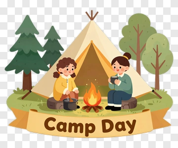 Camp Day With Children PNG