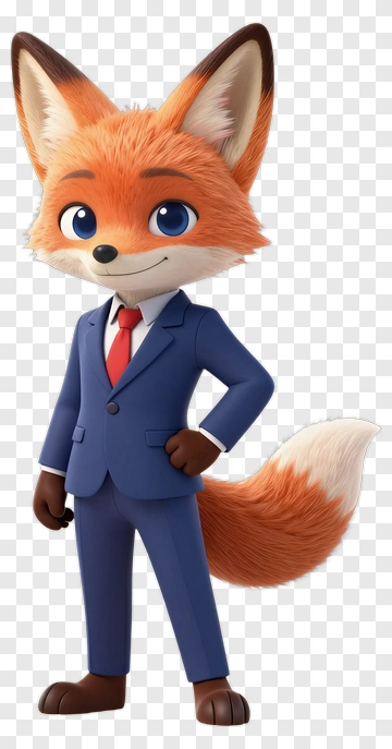 Fox Businessman In Suit PNG